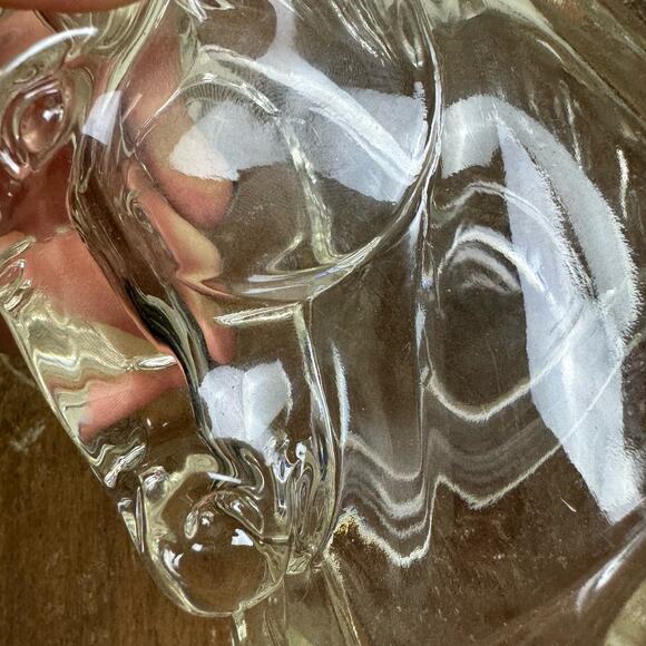 Federal Glass 1940s Clear Glass Horse Head Book End Pair (2 pc) Shelf Decor - Picture 3 of 9
